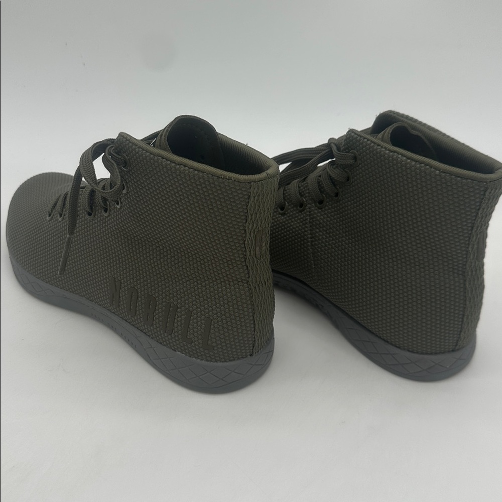 NOBULL Outwork Superfabric Trainer High Top Womens Size 7.5 Gym Shoe Olive Green - Picture 9 of 15